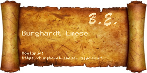 Burghardt Emese névjegykártya
