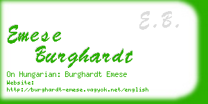 emese burghardt business card